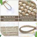 Silkfly 2 Pieces Bearded Dragon Hammock Lizard Reptile Climbing Lounger Seagrass Fiber Habitat Tank Accessories Jungle Toys for Hermit Crab Gecko Snake Iguana Amphibian