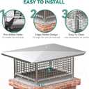 YITAHOME Chimney Cap, 13" x 17" Chimney Cover for Outside, 304 Stainless Steel Fireplace Chimney Caps with Adjustable Metal Strips, Screws & Gloves