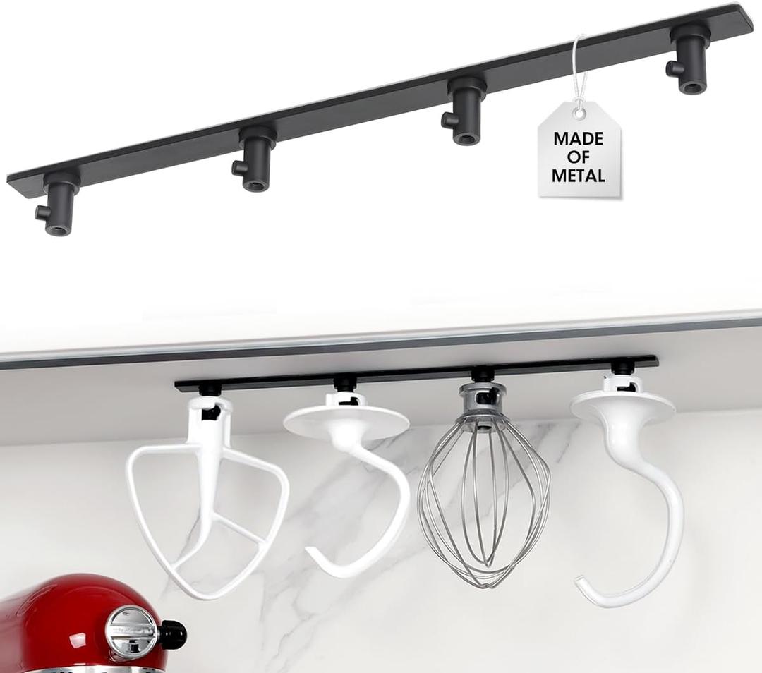 Aieve Metal Stand Mixer Attachment Holder Compatible with Kitchenaid Mixer Accessories, for Storage and Organize Your Kitchen Aid attachments