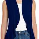 Xeoxarel Women's Sleeveless Cardigan Open Front Vest (3XL)