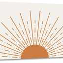 WODMIS Boho Sun Orange Framed Canvas Wall Art Decor 16×24 inch,Minimalist Boho Sun Sunset Sunrise Sunshine Sun Rays Print Painting Artwork Home Wall Decoration For Girls Room Office,Girls Women Gift