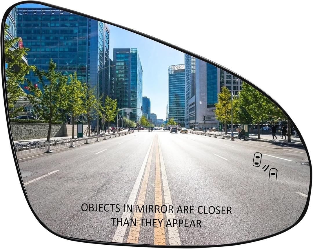 Passenger Side Mirror Replacement for Toyota Camry 2012-2017, Avalon 2013-2018 Hybrid - Right Side Mirror Glass, Rear View Mirrors Glass with Power Heated & Blind Spot