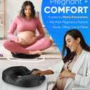 H. Donut Pillow for Tailbone Pain Relief and Hemorrhoids, Cooling Memory Foam Seat Cushion for Postpartum Pregnancy, Post Surgery Relief for Men and Women for Home and Office.