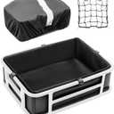 ANZOME Universal Rear Basket Liner for Bicycles and E-Bikes, Including Waterproof Bag and Adjustable Cargo Net
