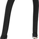 19 Inch Genuine Leather Shoulder Bag Strap Replacement, for Handbags, Purses & Sewing Canvas Projects, Adjustable Black Purse Strap with Swivel Clasps