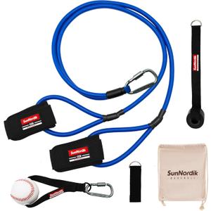 SunNordik Resistance Bands for Pitchers, Baseball & Softball Training Equipment for Improving Arm Strength & Pitching Training, Baseball Pitching Bands for All Skill Levels