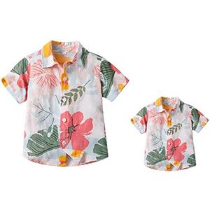 Short Sleeve Floral Work Shirt for Women Dressy Casual Flowy Tops Shirts Size M