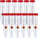 Fabbay 12 Pcs Travel Sharps Container Disposal Transportable Sharps with Locking Mechanism Needle Disposal Containers Small Single Use Transportable Container, 6.5 x 1.38 Inches