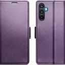for Samsung Galaxy A16 Case Wallet with RFID Blocking Card Holder, PU Leather Kickstand Protective Flip Phone Cover Fit for Galaxy A16 5G 6.7", Purple