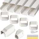 SUREPHON 3" 7.5Ft Mini Split Line Set Cover,Plastic Line Kit for Outside Units, Mini Split Air Conditioner, Central AC and Heat Pump