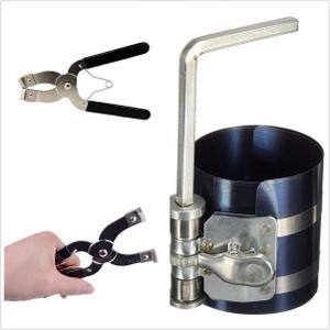Car Engine Piston Ring Compressor Tool & Piston Ring Pliers for Adjustable Safety Screws