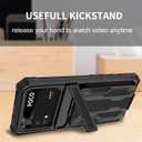 Phone Case for Xiaomi Poco M4 Pro 4G Case, MZB0B5VIN Case with Screen Protector, Wallet Detachable Credit Card Holder Built-in Stand Protective Phone Cover for Xiaomi Poco M4 Pro 4G Black