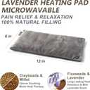 RelaxCoo Heating pad Microwavable with Washable Cover 6 * 12" Microwave Moist Heat Pad for Neck Shoulder, Cramps, Back Pain Relief, Warm Compress Rice Bean Bag Hot Pack for Muscles, Joints, Lavender