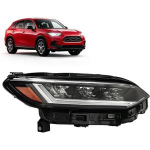 33100-3W0-A02 LED Headlight Headlamp Assembly Compatible with 2023 2024 2025 Honda HR-V, 600% Bright Anti-glare Headlights with DRL Turn Signal Hi/Low Beam IP67 (Right Passenger Side)