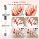 5 Pcs Nail Art Sculpture Pen, Dual Tipped Silicone Nail Tools Rhinestone Nail Art Pens Silicone Nail Brush for Design Shaping Drawing Dotting Sculpting Tool