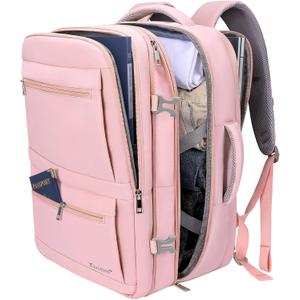BALEINE Travel Backpack for Women Men, Large Sturdy Carry On Laptop Backpack Gifts for Business, Casual, Weekender, Hiking (XL, Pink)