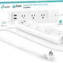 Kasa Smart Plug Power Strip KP303, Surge Protector with 3 Individually Controlled Smart Outlets and 2 USB Ports, Works with Alexa & Google Home, No Hub Required , White