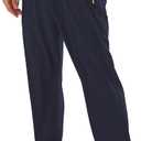 Men's Elastic Waist Hiking Pants Water Resistant Quick-Dry Lightweight Outdoor Sweatpants with Zipper Pockets (Blue, XL)