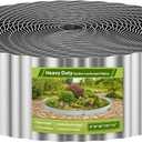 OUSHENG 80ft Landscape Edging, 6in Tall Corrugated Metal Garden Border, Flexible Fence Fencing for Flower Bed, Landscaping, Lawn, Yard, Paver