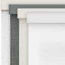 AOSKY Cordless Blackout Roller Shades for Windows, 36"W x 72"H, Linen White Black Out Free-Stop Shade with Valance, Thermal Insulated & UV Protection Fabric, Pull Down Window blinds for Indoor Bedroom, Color: Linen White（aluminum Cover）