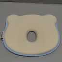 Memory Foam Baby Pillow, Soft Cozy Toddler Pillow Machine-Washable, Head and Neck Support Breathable Anti-Slip Design for Infants for Small Boys and Girls Prevent Flat Head Tummy (Beige)