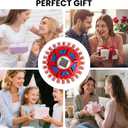 Word Game for Kids & Adults with 2 Modes,144 Topic Categories 36 Cards Pressing Games,Fun Fast-Paced Stop Game,LCD Display Timer Family Board Games for Christmas & Birthday Gifts (Red)