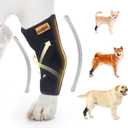 Dog Hock Brace for Small Dogs (5-15 lbs), Adjustable Hind Leg Support Wrap for Chihuahua, Pomeranian, Yorkie, Arthritis, ACL Tears & Lameness Relief - Size S