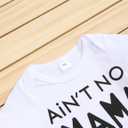 TUEMOS Newborn Infant Baby Boy Clothes Letter Print Romper Pants Set Hat 3PC Outfits Set (Preemie, White02)