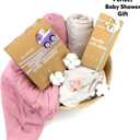 Muslin Crib Sheets - Organic Turkish Cotton, Ultra Soft & Breathable -Fitted Crib Sheets for Boys & Girls, GOTS & Oeko-TEX Certified, 52x28, Cotton Latte & Neutral Rose