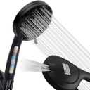 Matte Black Filtered Handheld Shower Head 10 Spray Modes with Rain & Massage, Built-in Filter, Anti-Clog Nozzles, Power Rinse for Tile & Pets, Easy to Install