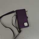 Strapurs for iPhone 14 Plus Detachable Wallet Case Compatible with Magsafe, RFID Blocking 9-Card Holder Zipper Wrist Strap Lanyard PU Leather Magnetic Phone Case for iPhone 14 Plus 6.7", Purple