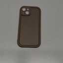 Compatible with iPhone 14 Case, Slim Soft Gel Rubber TPU Material, Full Camera Protection, Shockproof Protective Phone Case for Women Girls Boys (Brown)