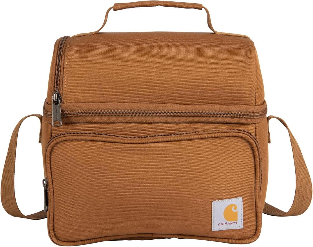 Carhartt Camping Cooler, Worksite Lunchbox, Soft Shell Lunch Bag for Construction Sites, Work and Everyday Use, Brown (One Size (Pack of 1))