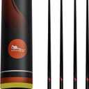HMQQ 58" One Piece Fiberglass Graphite Composite Billiard Pool Cue Sticks, Set of 4,21oz (Several Colors Available)