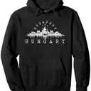 Budapest Hungary Skyline Souvenir Vintage Pullover Hoodie M