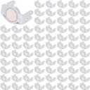 Macarrie 100 Pcs C9 Magnetic Christmas Light Clips Extra Strong Outdoor Magnet Hook Clips for C9 Sockets Weather Resistant Shatterproof for Metal Roofs, Gutters, and Patios Outside Holiday Lighting