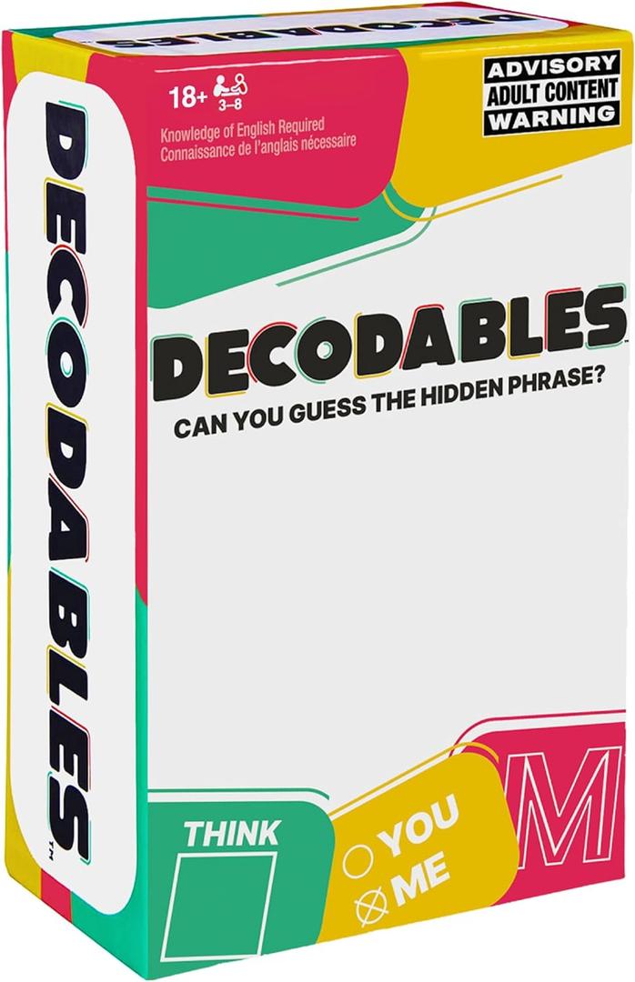 Spin Master Games, Decodables, A Hysterical Adult Party Game, Adult Card Game, Bachelorette Party Activity, 3-8 Players, for Ages 18 & Up, One Size