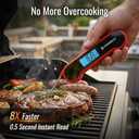 0.5 Sec Instant Read Meat Thermometer Digital with 0.5 Precision, Food Thermometer for Cooking Kitchen Gadgets, Oven Grill Candy BBQ Essentials Accessories, Gifts for Him Dad Men Birthday, Red