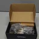 Black Door Knobs with Square Rosette,Pismo Passage Door Knob for Hall & Closet,Non-Locking Interior Door Knobs