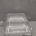 100 Pack Clear Clamshell Food Containers, Disposable Plastic Hinged Clamshell Take Out Container with Lids, To Go Food Containers for Dessert, Hamburger, Cakes Slice, Cookies, Salads, Snacksetc