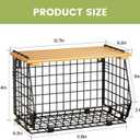 Wire Fruit Basket for Kitchen Storage: Hanging and Counter Basket for Vegetable Produce - Potato and Onion Storage for Pantry 3 Pack
