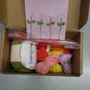 WaldyWop Crochet Kit for Beginners - 8 Flower Bookmarks Knitting Kit w/Step-by-Step Video Tutorials & Soft Yarn, Hook - Wobbles DIY Art Craft Kit for Adults, Birthday Gifts for Women Teen