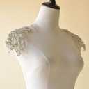 Sparkling Rhinestone Applique Shoulder Accessories Sleeve Diamante Craft Sewing on Bridal Wedding Dress Gown (1 Pair)