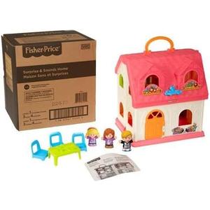 Fisher-Price Little People Toddler Toy Surprise & Sounds Home Musical Playhouse with Figures & Accessories for Pretend Play Kids Ages 1+ Years