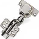 2 x 40mm Cup Inset Soft Close Cabinet Hinges for Thick Door Inset Concealed Cabinet Hinges with Screws Nickel Finish 2 Pcs