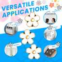 4 x Daisy Car Decoration Flower Air Vent Clip Air Conditioning Outlet Clip (4PCS-Black-No Scent)