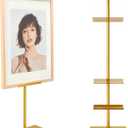 Adjustable Tabletop Easel Stand, Picture Easels for Display Up to 28" H, Metal Picture Frame Holder Stand for Art Photo, Tabletop Art Easel Stand, Gold