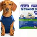 Surgi Snuggly Dog Surgery Recovery Suit - Dog Onesie for Post Surgery Recovery, Female Spay & Male Neuter - Surgical Suit for Dogs, E-Collar Cone Alternative, Double Blue - Small Long - 12" - 15" (EC)
