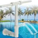 Dual Spray Pool Fountain, 10-20°F Cooler Water for Above/In-Ground Pools, Dual Spray Waterfall Sprinkler Fountain, Adjustable Waterfall Cooling and Relaxation