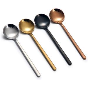7 Pcs Coffee Spoons Teaspoons 5.3-Inch Matte Frosted Handle Stainless Steel Espresso Spoons for Coffee Ice Cream Sugar Dessert Cake Soup (Multicolor)